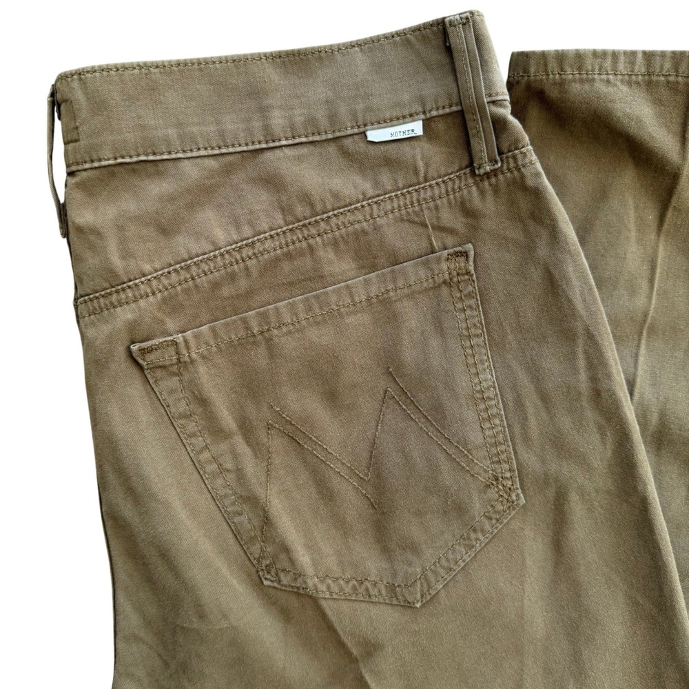 MOTHER The Dropout On‎ the Island Olive Straight Leg 26 Waist 30" Lightweight